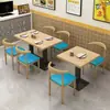 Mesa Restaurante Comercial Tienda de Té de Leche Hamburguesas Juego de Mesa y Sillas Restaurante de Comida Rápida Negociación Casa de Alquiler Apartamento Pequeño Mesa de Comedor