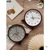Reloj Pequeño de Escritorio 2026 Modelo Nuevo Estilo de Mesa Madera Maciza Reloj Silencioso Colocación en Escritorio Reloj de Mesa Adorno de Mesita de Noche