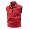 Chaleco nuevo transfronterizo para hombre con cuello alto, multibolsillos, cortavientos para exteriores, chaleco deportivo informal para compra en grupo, se puede imprimir logotipo