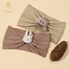 Europeo y Americano Nuevo en stock Banda para el Cabello de Niños Lindo Conejo Ancho Cinturón para el Cabello Accesorios para el Cabello de Bebé Protección de Fontanela Infantil Sombrero