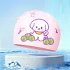 Toucas de Natação Infantis para Meninos e Meninas, Toucas de Natação de Silicone Que Não Apertam a Cabeça, Impermeáveis, Tamanho Grande, Toucas de Natação com Desenhos Animados Fofos Atacado