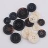 Botones de Resina Negros de Cuatro Ojos Abrigo de Traje Casual Cortavientos para Hombre y Mujer Botones de Chaqueta de Traje Redondos Ojos Brillantes