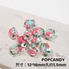 Cuentas Pintadas a Mano DIY Cuentas con Forma de Azufaifa Accesorios para Joyería Hechos a Mano Agujero Recto Colorido Dibujos Animados Lindos Pulsera de Verano Collar de Cuentas