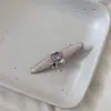 Pinza para el Cabello de Estrella de Mar con Pedrería Rosa Dulce Fresca Picante Estilo Chica para Mujeres con Diseño de Nicho Accesorio para Flequillo Lateral