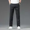 Jeans de Seda Tencel para Hombre para Primavera y Verano, Corte Holgado, Pierna Recta, Pantalones Casuales Finos de Seda Helada para Hombre