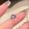 Nuevo Zircón Rosa Cruz Uña Hueso Oreja Acero Titanio Tornillo Corte Fuegos Artificiales Uña Coclear Aretes Mariposa Moda