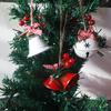 Decoración Navideña Transfronteriza de Amazon Colgante para Árbol de Navidad Copo de Nieve de Cinco Puntas Campana Cuerda de Cáñamo Accesorios de Bayas Campana Navideña