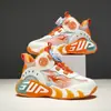 Zapatos Deportivos Ligeros con Absorción de Impactos para Niños 2026 Superficie de Cuero Antideslizante Zapatos de Baloncesto para Estudiantes Mayores Superficie de Malla Transpirable