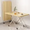 Mesa Plegable Alquiler Casa Mesa de Comedor Sencilla Mesa de Comedor para el Hogar Mesa para Puesto al Aire Libre Mesa Rectangular Portátil Mesa al por Mayor