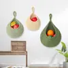 Cesta Colgante de Malla Tejida Colorida de Cuerda de Algodón para Pared de Cocina, Cesta para Frutas y Verduras, Colgante Tipo Nido de Pájaro, Almacenamiento de Gota de Agua