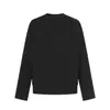AW8832 Tendencia Americana Retro Gama Alta Color Sólido Diseño de Capa Base Manga Larga Casual Holgada para Hombre Camiseta