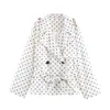Fabricantes Mayoristas de Ropa para Mujer Transfronterizos 2026 Nuevo Estilo Europeo y Americano Moda Impermeable Holgado de Lunares Chaqueta