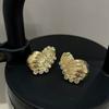 Aguja de plata 925 cepillada oreja izquierda y derecha mariposa micro incrustada diseño de circón nicho temperamento moda lujo ligero aretes de metal