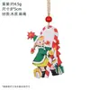Adornos navideños de madera estilo retro americano, colgantes de madera nostálgicos de muñeco de nieve y Papá Noel, etiquetas colgantes para decoración de árbol de Navidad, regalos