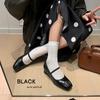 Lujo Ligero Nicho Un-Zapatos con Mary Jane para Mujer Estilo Coreano 2025 Primavera Nuevos Zapatos de Mujer Zapatos de Una Capa Corte Bajo Textura Suave