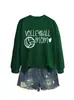 Mamá de Voleibol Amazon Ebay Estación Independiente Moda Versátil Deportes Sudadera para Mujer Otoño e Invierno Camiseta Interior