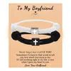 Pulsera Nueva de Grabado de Cuerda Estilo Milán de Amazon Bloque de Aleación Ajustable Pulsera Cruzada de Pareja para Hombres y Mujeres suit