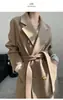 Ropa de abrigo M's Classic 101801 de tela de cachemir elegante con forro de logo dorado, ropa de abrigo de cachemir de doble cara para mujer