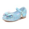 Zapatos de princesa para niñas, tacones altos para niñas pequeñas, zapatos de cuero para primavera y otoño, zapatos de bebé con suela suave, zapatos de cristal Elsa