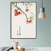 Pintura Decorativa de Novo Estilo Chinês Moderna Minimalista para Sala de Estar Pendurada Caqui Caqui Ruyi Mural para Restaurante Pintura de Entrada Estilo Chinês Atacado