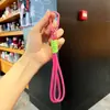 Novo Mosquetão com Chaveiro Color-Blocking Dopamina Lanyard para Celular Pingente de Boneca Acessório de Chaveiro Tecelagem Manual