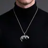 Colar Personalizado de Moda Europeia e Americana Transfronteiriça Pingente de Joia Masculina Criativo Personalizado em Forma de Animal Leopardo
