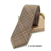 Linho Algodão Marrom Amarelo Vermelho Escuro Fosco Marrom Retro Casual Estilo Britânico Japonês Gravata de Nicho 7cm