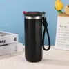Taza Termo de Acero Inoxidable 304 de Alta Calidad, Taza de Café Octagonal Portátil para Exteriores con Correa, Taza de Viaje para Oficina