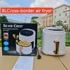 Recomendada Airfryer Transfronteiriça 6L/12L para Uso Doméstico, Forno Elétrico Inteligente, Air Fryer Multifuncional de Grande Capacidade para Batatas Fritas