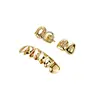 Set de Grillz Estilo Hip-Hop, Grillz Dentales Huecos Chapados en Oro, Moda Urbana Transfronteriza Tendencia Accesorios de Rapper para Escenario Venta al por Mayor