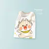 Camiseta regata infantil de algodão fina para o verão, regata sem mangas para meninos, base de verão, exclusiva para exportação