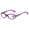Gafas de Lectura Antiluz Azul Reductoras de Edad Incrustadas de Diamantes de Moda para Mujer, Gafas de Lectura Elegantes y Versátiles, Gafas de Lectura Antifatiga para Personas Mayores