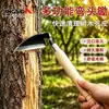Nueva azada curva de acero al manganeso engrosada para pelar la corteza de los árboles, azada pequeña con mango de madera para uso agrícola y de jardinería, deshierbe y pelado