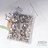 Mini Pedrería Blanca Irregular de Fondo Plano para Uñas, Cuadrados Transparentes, Corazones y Rectángulos para Decoración de Uñas, Pedrería de Moda