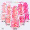 Juego de 12 lentejuelas con purpurina y polvo láser degradado para decoración de uñas con diseño de explosiones transfronterizas en color rosa