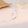 Anillo original de pareja con mariposa y espiga de trigo en plata de ley 925, anillo de apertura de verano con nicho Mori y microincrustaciones de circonita.