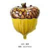 Globos de Acción de Gracias del Bosque Transfronterizo Piñas Calabazas Hojas de Arce Papel de Aluminio Fondo de Otoño Decoración Globos Decorativos al por Mayor
