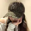 Gorra de Béisbol Retro Americana con Estampado de Leopardo Dulce y Fresca con Lazo para Mujer, Vintage Cepillada para Circunferencia de Cabeza Grande, Gorra Visera para Adelgazar la Cara
