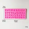 Molde de letra de silicone alfabeto russo pasta americana chocolate decoração de bolo ferramenta de panificação moldes maiúsculos e minúsculos
