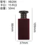 Botellas de Perfume Flocadas al por Mayor con Tapas de Aleación de Zinc, Botellas de Vidrio Transparentes de 50 ml para Muestras en Stock, Botellas Vacías con Tapas Flocadas