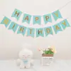Bandera de feliz cumpleaños decoración de fiesta diseño de escena niño y niña de un año accesorios para fotos infantiles bandera colorida