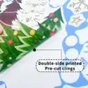 Decorações de Natal Bola Pendurada Criativa de Floco de Neve Adesivos de Vidro Layout de Cena de Vitrine de Shopping Árvore de Natal Adesivos Estáticos