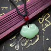 Collar Candado de Paz Xiangyun para Mujer, Diseño Nicho Estudiante Estilo Ins, Regalo de San Valentín, Colgante para Mejor Amiga, Colgante de Jade Imitación al por Mayor