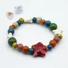 Colección de Cuentas Jingdezhen Cuentas Budistas Pulsera de Cerámica Popular Nuevo Estilo Chino Fresco y Sencillo Estilo Nacional Tejido Puramente Hecho a Mano