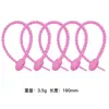 Corbatas para Cables de Silicona Suave de Colores, Engrosadas, Corbatas Ajustables de Tirar y Bloquear Transfronterizas, Correas de Sujeción para Cables de Silicona con Forma de Renacuajo