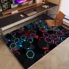 Alfombra para Habitación de E-Sports Transfronteriza de Terciopelo de Cristal Estilo Tecnología 3D Alfombra para Sala de Estar Alfombra para Suelo de Silla Giratoria de Dormitorio Alfombra Insonorizada y Resistente a Manchas