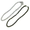 Conjunto de Tres Piezas de Collar, Pulsera y Aretes de Perlas Redondas de Jade Hetian de Mina Antigua Natural - Un Regalo para Madres, Abuelas y Madres Mayores en el Día de la Madre