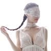 Taobao lencería sexy encaje hueco máscara de ojos encaje negro y blanco dos colores accesorios sexuales una generación de cabello