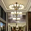 Nuevo candelabro de estilo chino, lámpara de sala de estar, lámpara de loto para sala de té de estilo chino, habitación privada retro comedor, restaurante, colección de iluminación de estilo chino