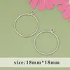 Chapado en oro real de 18 quilates con anillo colgante geométrico redondo gota de agua triángulo colgante para pendientes hechos a mano DIY accesorios colgantes